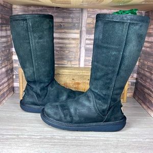 UGG Kenly Classic Tall Shearling Sheep Skin Lined Fur Boots, Y2K 2000s S/N 1890